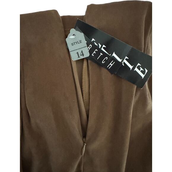 Vintage W.L. Sportswear Petites Brown Stretch Pants Size 14P Made in USA - Picture 13 of 15
